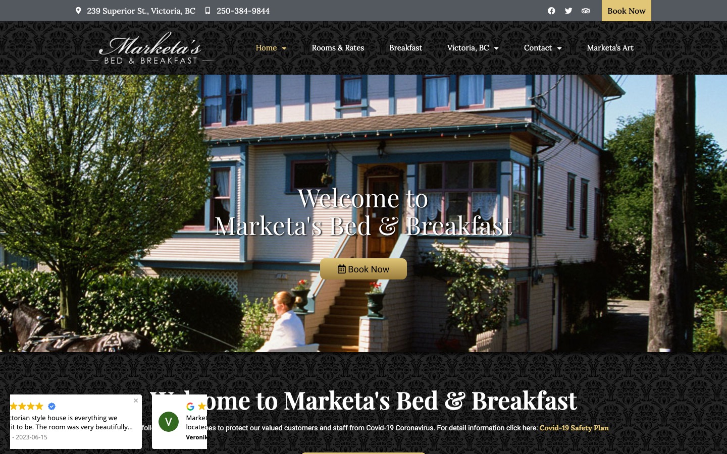 The current homepage